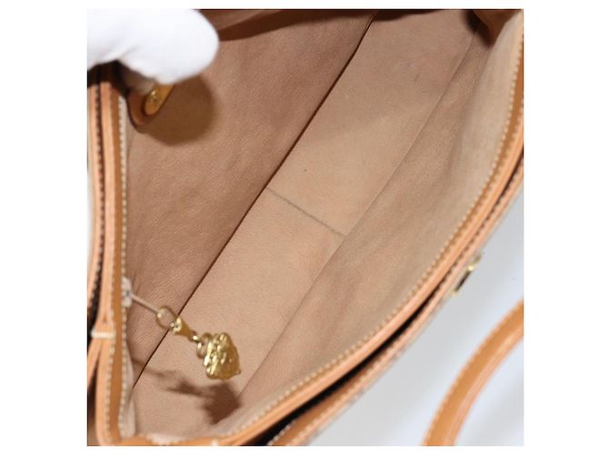 Gucci Borsa a Spalla Micro GG Supreme PVC Beige Oro 000 46 4857 Auth ep11557 D'oro - vista 17