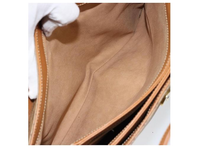 Gucci Borsa a Spalla Micro GG Supreme PVC Beige Oro 000 46 4857 Auth ep11557 D'oro - vista 22