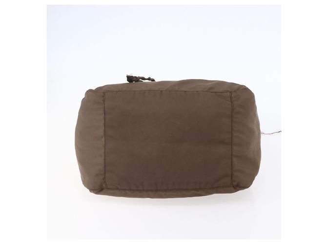 PRADA Borsa a Spalla con Frange in Nylon Kaki Oro Auth bs30567 D'oro Cachi - vista 9