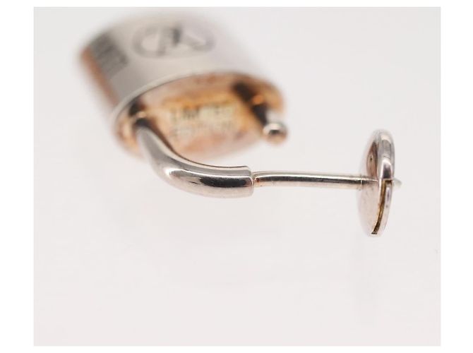 Louis Vuitton Orecchino Lockit Learn in metallo argento Q16091 LV Auth BA7450 - vista 4
