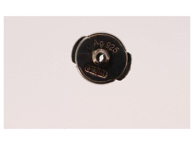 Louis Vuitton Orecchino Lockit Learn in metallo argento Q16091 LV Auth BA7450 - vista 8