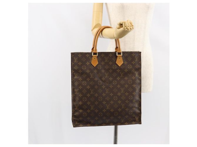 LOUIS VUITTON Borsa Sac Plat Monogram M51140 LV Auth 148111 Monogramma - vista 21