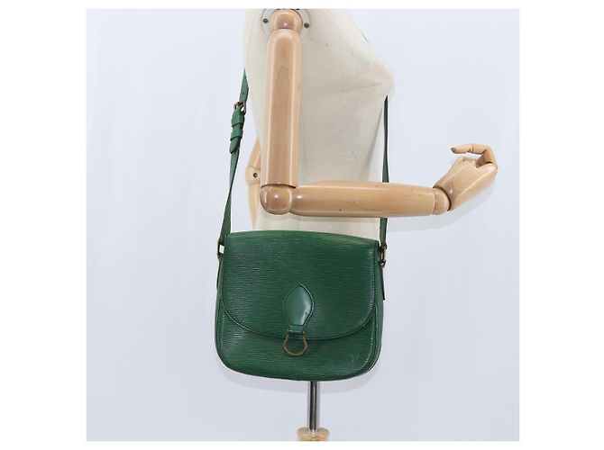 LOUIS VUITTON Borsa a Spalla Epi Saint Cloud GM Verde M52194 LV Auth BA7423 - vista 22