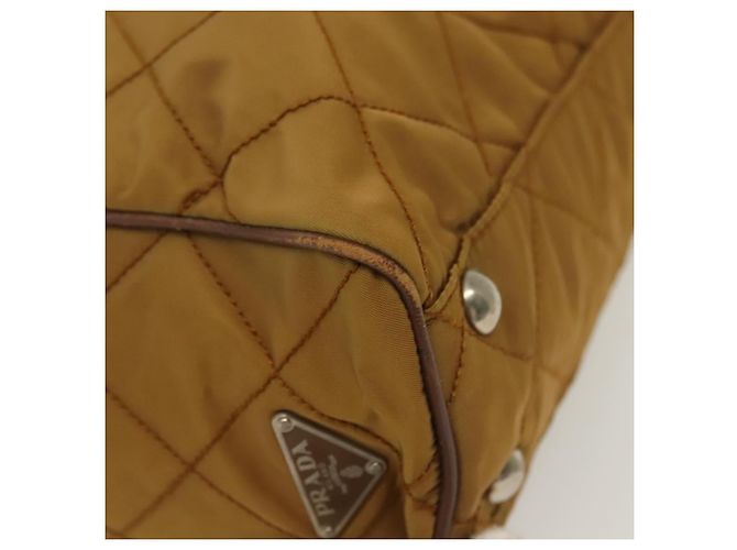 Borsa a Spalla con Catena PRADA Nylon Beige Argento Autentica 140091 - vista 10