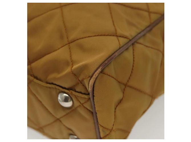 Borsa a Spalla con Catena PRADA Nylon Beige Argento Autentica 140091 - vista 11