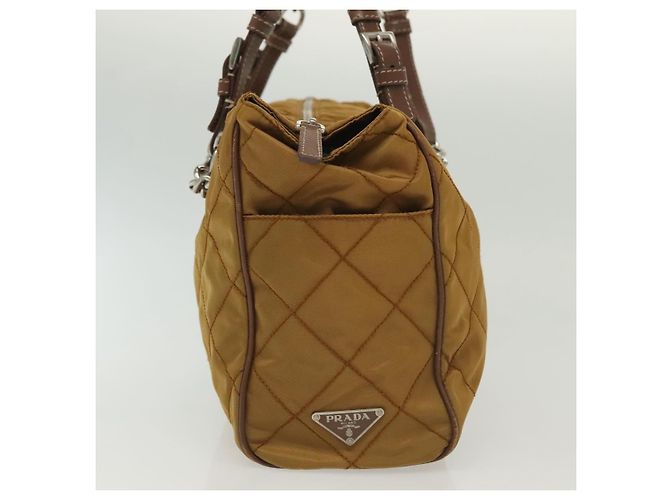 Borsa a Spalla con Catena PRADA Nylon Beige Argento Autentica 140091 - vista 5