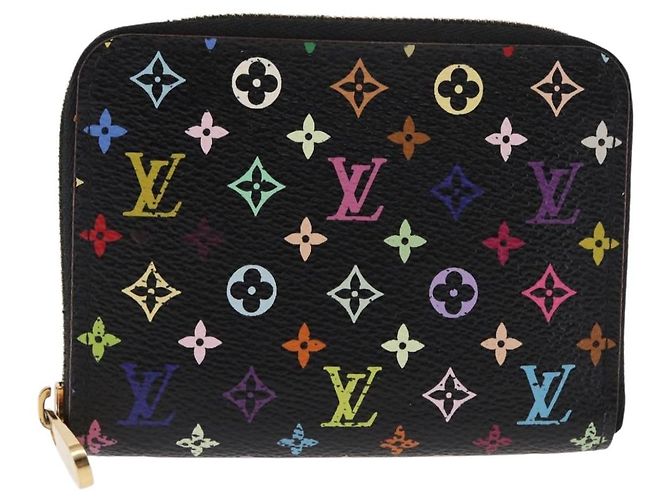 LOUIS VUITTON Monogram Multicolor Zippy Coin Purse Black M93740 LV Auth fm4871 - view 13
