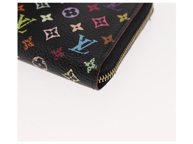 LOUIS VUITTON Monogram Multicolor Zippy Coin Purse Black M93740 LV Auth fm4871 - view 14