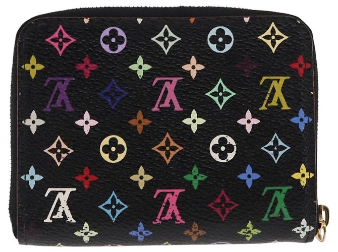 LOUIS VUITTON Monogram Multicolor Zippy Coin Purse Black M93740 LV Auth fm4871 - view 2