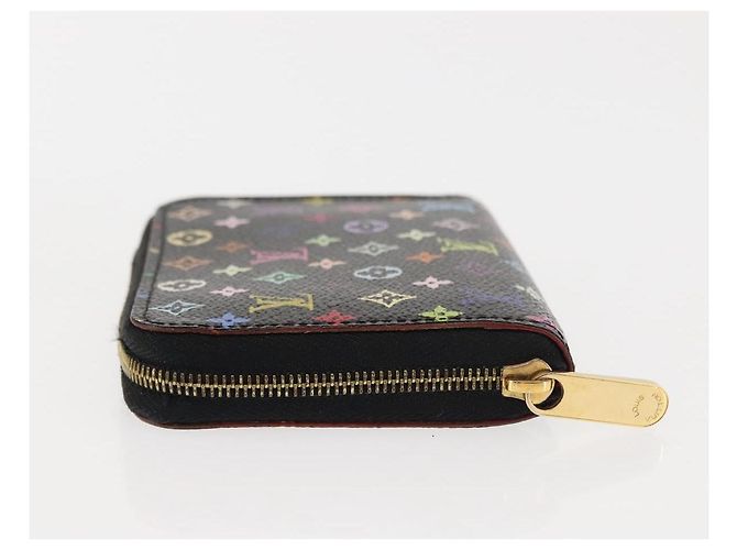 LOUIS VUITTON Monogram Multicolor Zippy Coin Purse Black M93740 LV Auth fm4871 - view 4