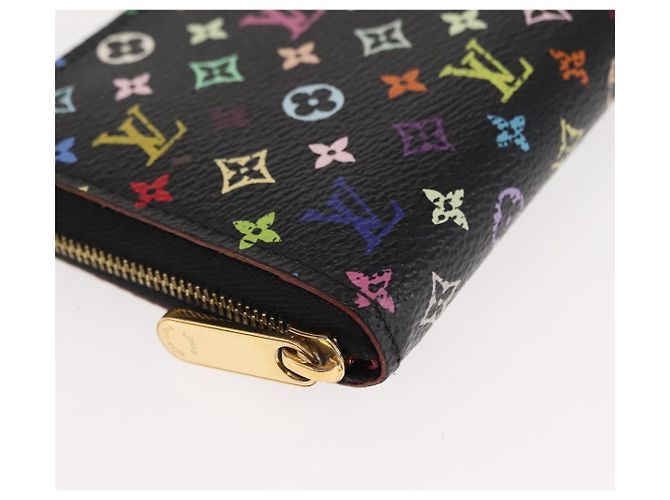 LOUIS VUITTON Monogram Multicolor Zippy Coin Purse Black M93740 LV Auth fm4871 - view 7