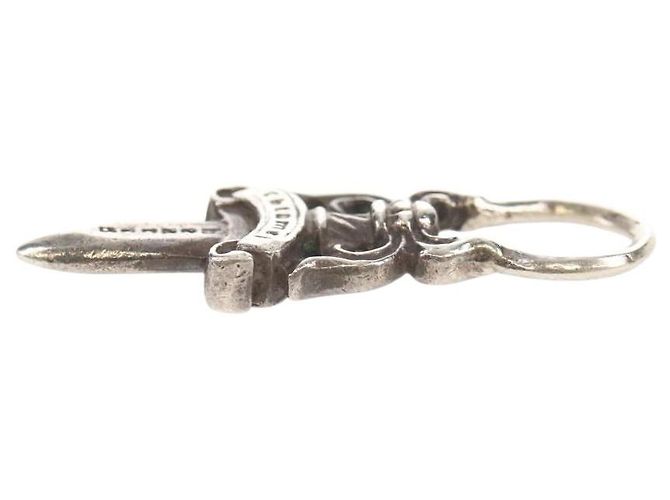 Chrome Hearts Dolch Anhänger Top Charm Ag925 Silber Auth 152463M - Ansicht 10