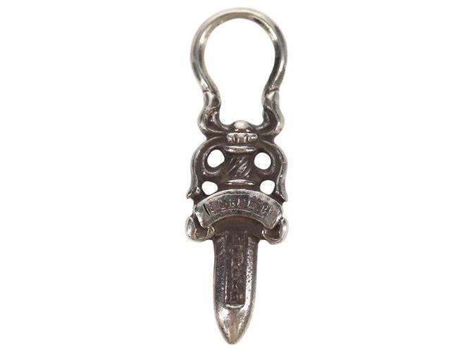 Chrome Hearts Dolch Anhänger Top Charm Ag925 Silber Auth 152463M - Ansicht 2