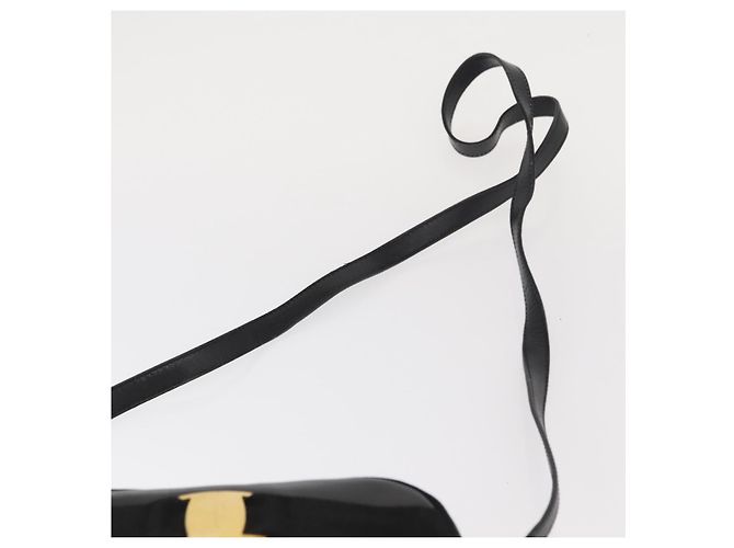 Vala Schultertasche aus Leder Schwarz Gold Salvatore Ferragamo Auth bs30964 Golden - Ansicht 14