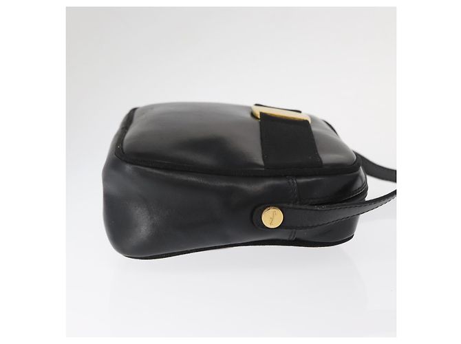 Vala Schultertasche aus Leder Schwarz Gold Salvatore Ferragamo Auth bs30964 Golden - Ansicht 3