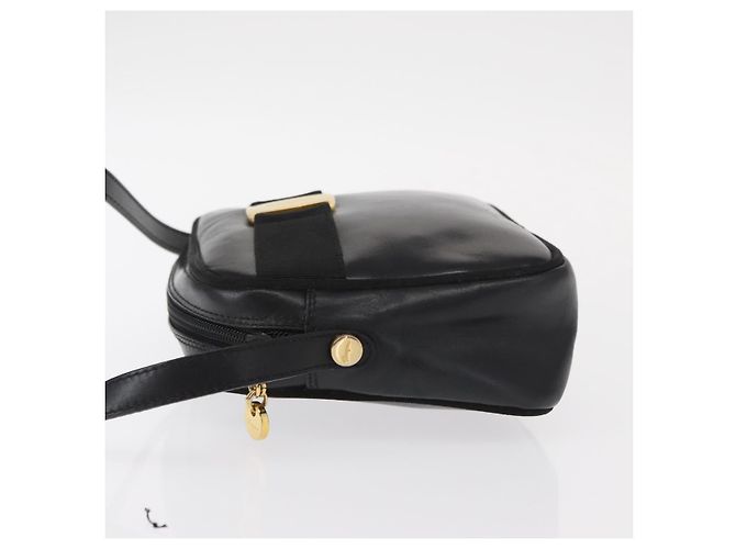 Vala Schultertasche aus Leder Schwarz Gold Salvatore Ferragamo Auth bs30964 Golden - Ansicht 4