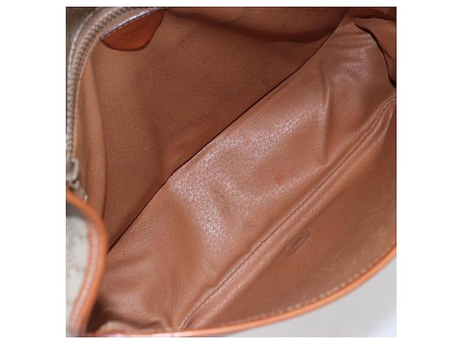 Céline Sac à bandoulière en toile Macadam CELINE PVC Beige Or Auth bs31210 Doré - vue 10