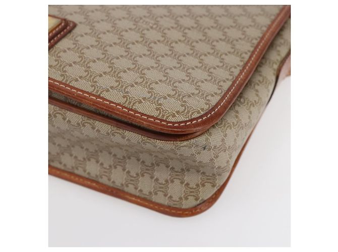 Céline Sac à bandoulière en toile Macadam CELINE PVC Beige Or Auth bs31210 Doré - vue 14