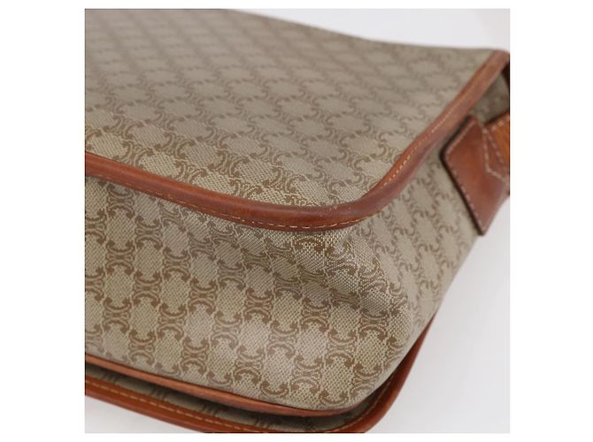 Céline Sac à bandoulière en toile Macadam CELINE PVC Beige Or Auth bs31210 Doré - vue 16