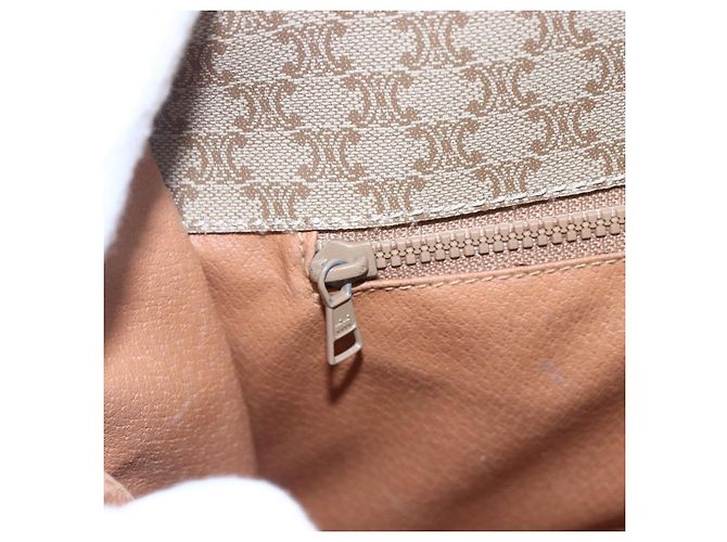 Céline Sac à bandoulière en toile Macadam CELINE PVC Beige Or Auth bs31210 Doré - vue 20
