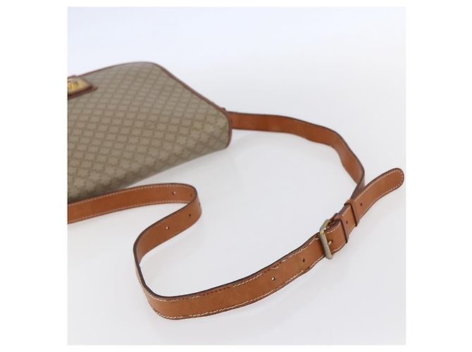 Céline Sac à bandoulière en toile Macadam CELINE PVC Beige Or Auth bs31210 Doré - vue 7