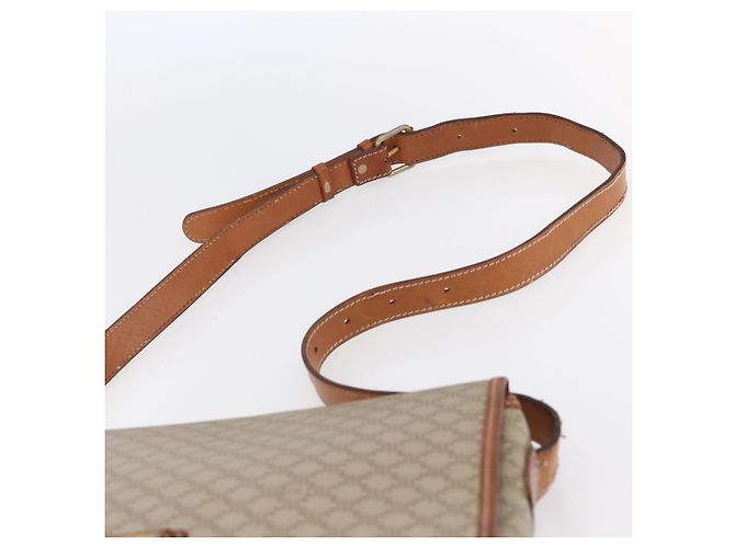 Céline Sac à bandoulière en toile Macadam CELINE PVC Beige Or Auth bs31210 Doré - vue 9