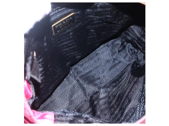PRADA Borsa a Spalla Trapuntata con Catena Nylon Rosa Oro Auth mr1558 D'oro - vista 11
