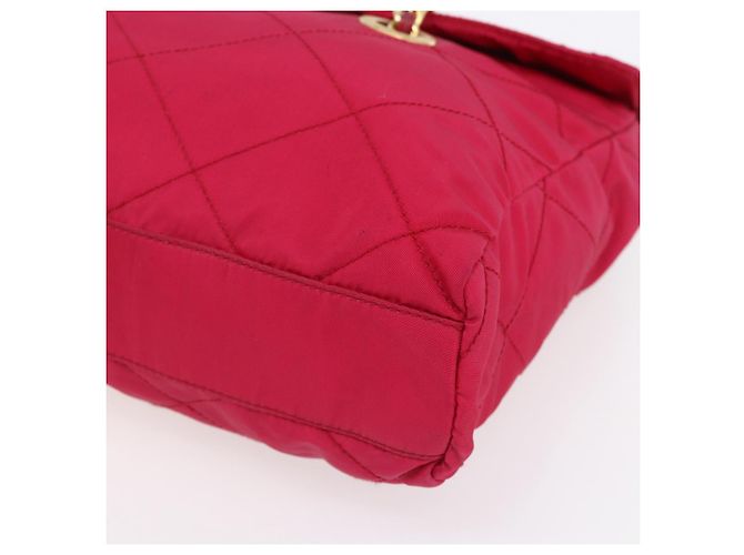 PRADA Borsa a Spalla Trapuntata con Catena Nylon Rosa Oro Auth mr1558 D'oro - vista 14