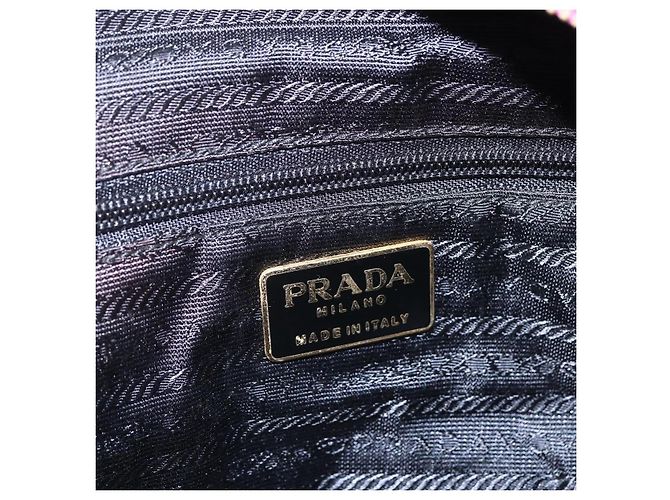 PRADA Borsa a Spalla Trapuntata con Catena Nylon Rosa Oro Auth mr1558 D'oro - vista 19