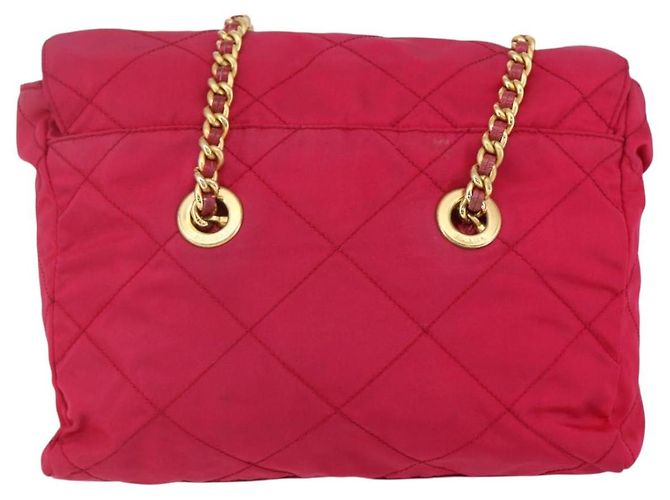 PRADA Borsa a Spalla Trapuntata con Catena Nylon Rosa Oro Auth mr1558 D'oro - vista 2