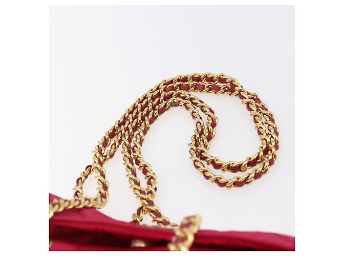 PRADA Borsa a Spalla Trapuntata con Catena Nylon Rosa Oro Auth mr1558 D'oro - vista 8