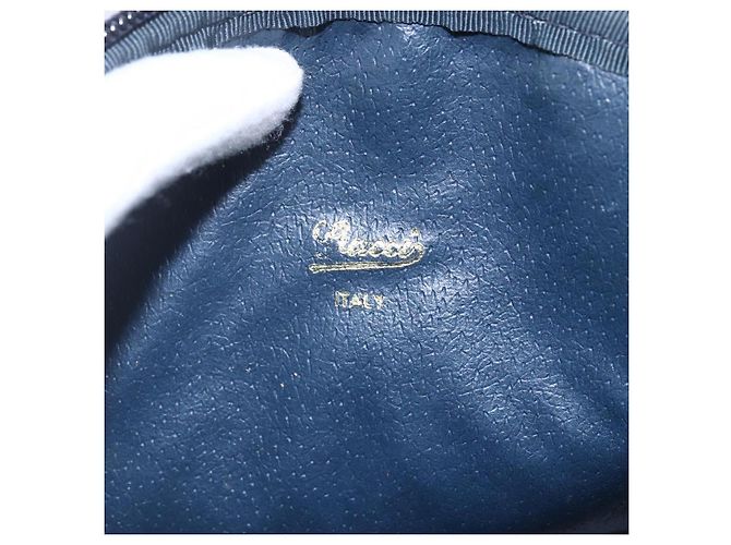 Gucci Borsa a Spalla Micro GG Supreme PVC Navy Gold Auth BA7782 D'oro Blu navy - vista 12