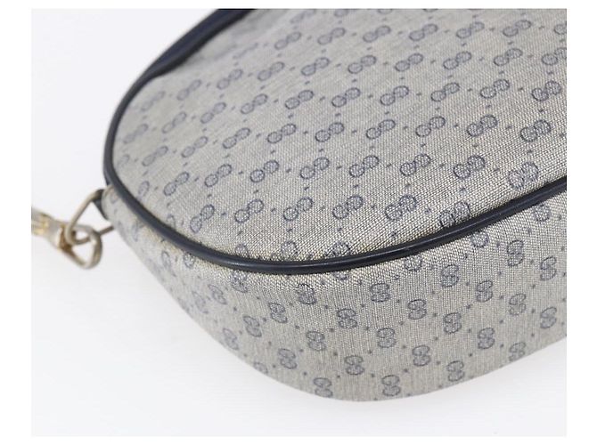Gucci Borsa a Spalla Micro GG Supreme PVC Navy Gold Auth BA7782 D'oro Blu navy - vista 16