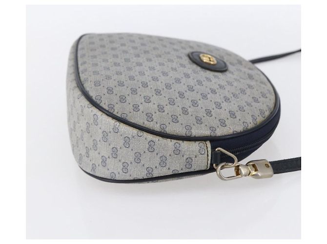 Gucci Borsa a Spalla Micro GG Supreme PVC Navy Gold Auth BA7782 D'oro Blu navy - vista 4