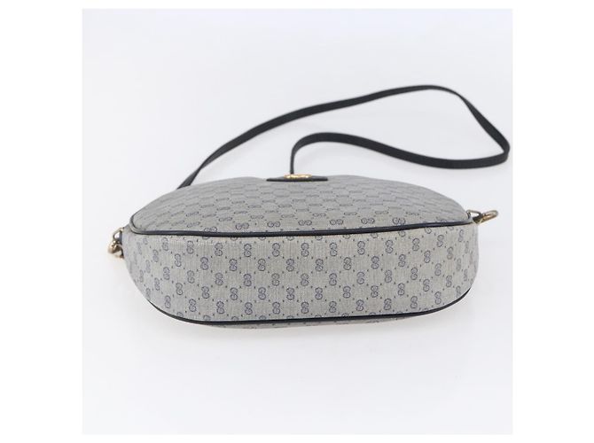 Gucci Borsa a Spalla Micro GG Supreme PVC Navy Gold Auth BA7782 D'oro Blu navy - vista 5