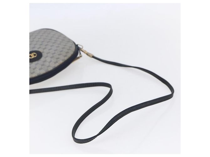 Gucci Borsa a Spalla Micro GG Supreme PVC Navy Gold Auth BA7782 D'oro Blu navy - vista 7