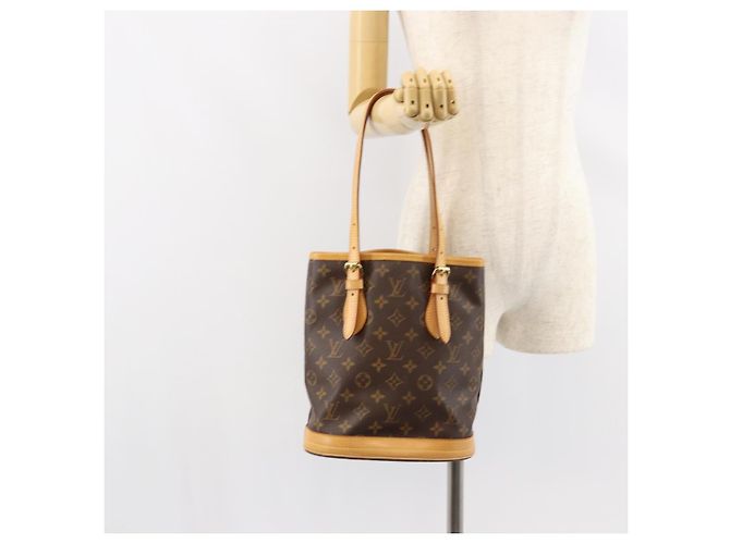 LOUIS VUITTON Borsa a Spalla Monogram Bucket PM M42238 LV Auth am9733 Monogramma - vista 23