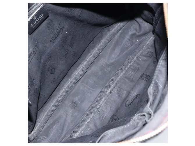 Borsa GG Implementation Gucci in tela rivestita nera argento 201448 Auth ka108 Nero - vista 11