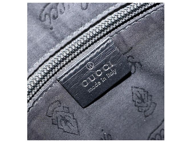 Borsa GG Implementation Gucci in tela rivestita nera argento 201448 Auth ka108 Nero - vista 19