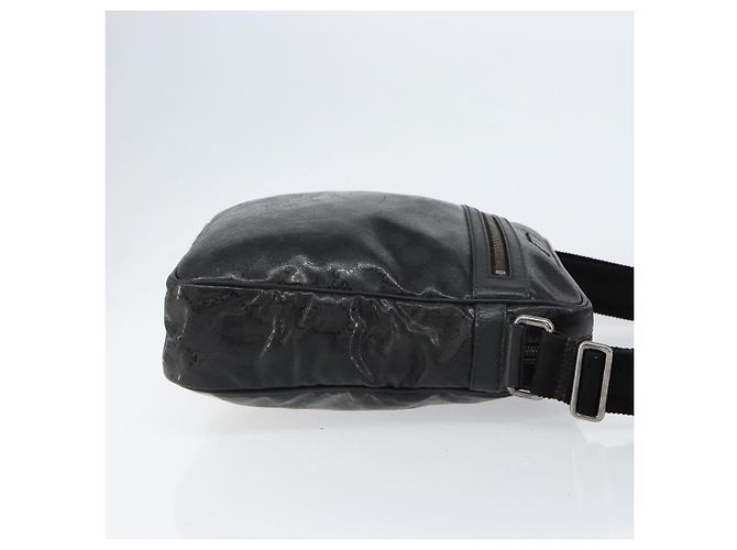 Borsa GG Implementation Gucci in tela rivestita nera argento 201448 Auth ka108 Nero - vista 3