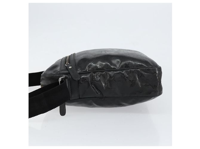 Borsa GG Implementation Gucci in tela rivestita nera argento 201448 Auth ka108 Nero - vista 4
