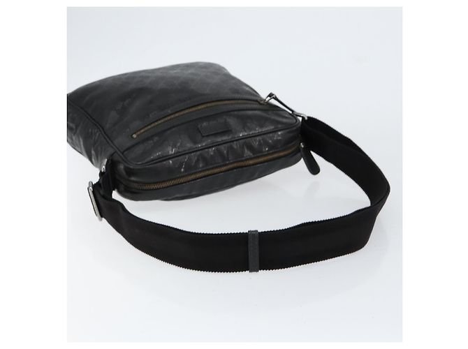 Borsa GG Implementation Gucci in tela rivestita nera argento 201448 Auth ka108 Nero - vista 7