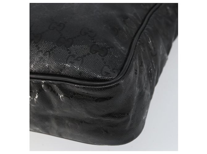 Borsa GG Implementation Gucci in tela rivestita nera argento 201448 Auth ka108 Nero - vista 9