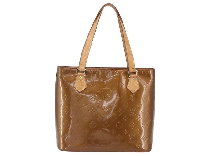 LOUIS VUITTON Borsa a Mano Houston Monogram Vernis Bronzo M91122 LV Auth SW1772 - vista 13