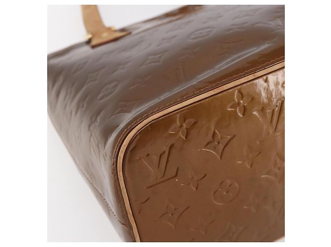 LOUIS VUITTON Borsa a Mano Houston Monogram Vernis Bronzo M91122 LV Auth SW1772 - vista 15