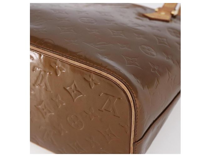 LOUIS VUITTON Borsa a Mano Houston Monogram Vernis Bronzo M91122 LV Auth SW1772 - vista 16