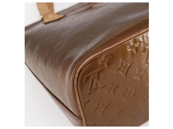 LOUIS VUITTON Borsa a Mano Houston Monogram Vernis Bronzo M91122 LV Auth SW1772 - vista 17