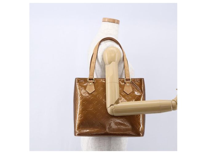 LOUIS VUITTON Borsa a Mano Houston Monogram Vernis Bronzo M91122 LV Auth SW1772 - vista 24