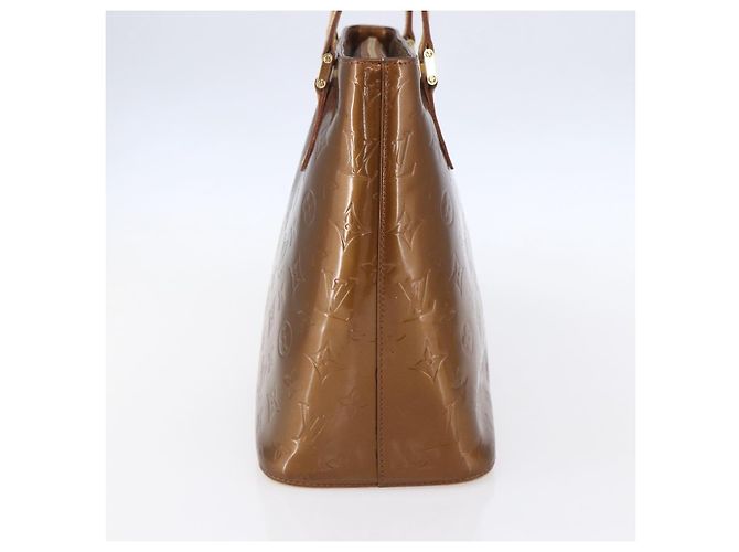 LOUIS VUITTON Borsa a Mano Houston Monogram Vernis Bronzo M91122 LV Auth SW1772 - vista 4