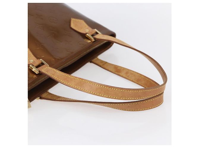 LOUIS VUITTON Borsa a Mano Houston Monogram Vernis Bronzo M91122 LV Auth SW1772 - vista 7